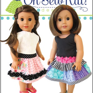 Doll Clothes Boutique Twirl Skirt Sewing PDF Pattern for 14-18 inch doll clothes, Easy patchwork skirt for Dolls, Digital pattern Oh Sew Kat image 8