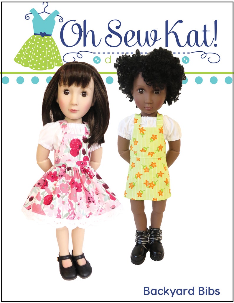 Doll Clothes Sewing Pattern A Girl for All Time doll overalls sewing pattern Backyard Bibs Romper Shortalls Skirt PDF digital pattern image 9