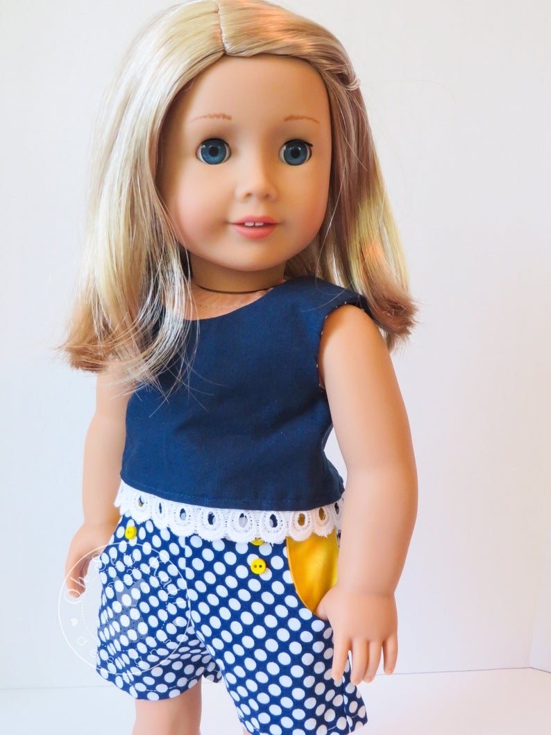 Sewing pattern for 18 inch doll clothes, DIY pattern for dolls like American Girl ® Sandbox Shorts in 3 styles working pockets, PDF image 2