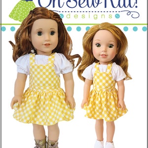Doll Clothes Sewing Pattern A Girl for All Time doll overalls sewing pattern Backyard Bibs Romper Shortalls Skirt PDF digital pattern image 10