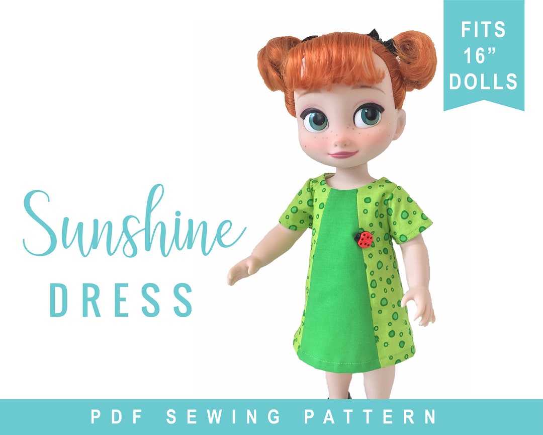 Doll Clothes Sewing Pattern for 16 Inch Dolls Such as Animators PDF