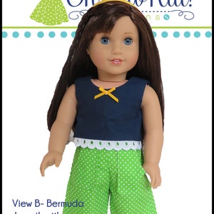 Sewing pattern for 18 inch doll clothes, DIY pattern for dolls like American Girl ® Sandbox Shorts in 3 styles working pockets, PDF image 8