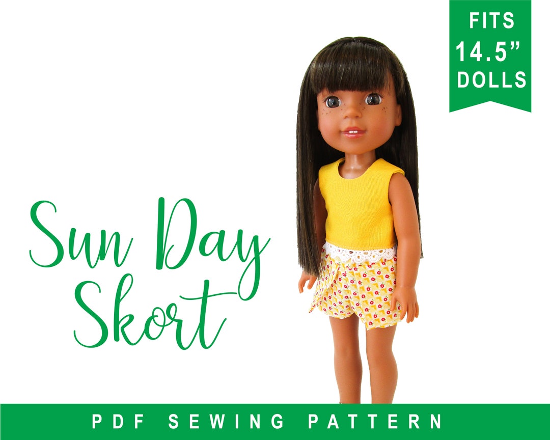 Doll Clothes Sewing Pattern for 14 Inch Doll Clothes 14 Doll Skort PDF