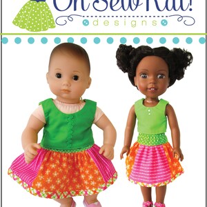 Doll Clothes Boutique Twirl Skirt Sewing PDF Pattern for 14-18 inch doll clothes, Easy patchwork skirt for Dolls, Digital pattern Oh Sew Kat image 6