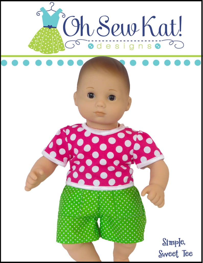 Baby Doll Tee Shirt Sewing Pattern for 15 inch Baby Doll Etsy