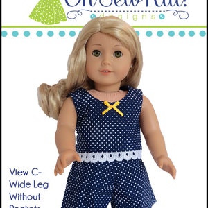 Sewing pattern for 18 inch doll clothes, DIY pattern for dolls like American Girl ® Sandbox Shorts in 3 styles working pockets, PDF image 5