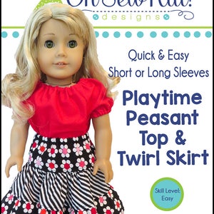 18 inch doll clothes PDF Sewing Pattern Bundle for 18 inch American Girl ® Doll Clothes 4 patterns ePattern easy to sew doll clothes image 8