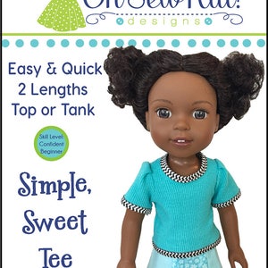 WellieWishers Doll Tee Shirt Sewing Pattern for 14.5 inch image 2