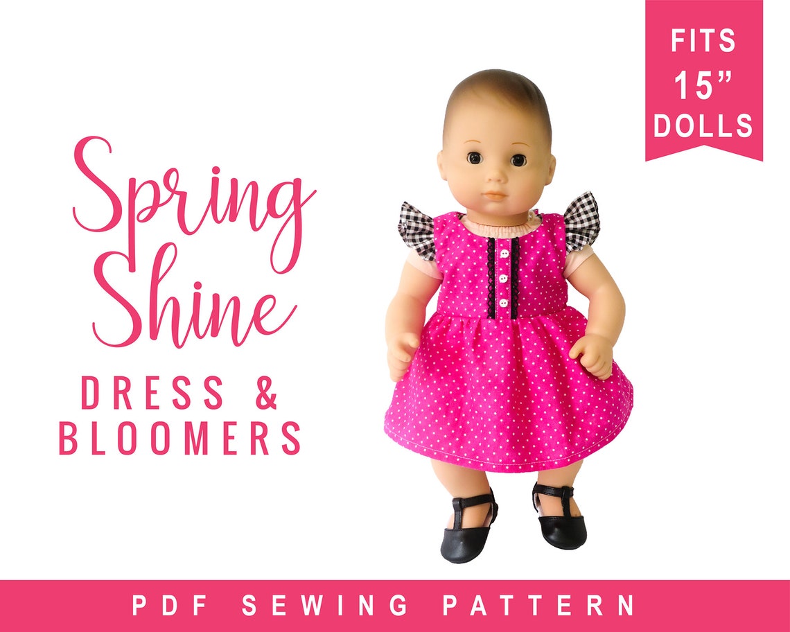 Doll Clothes Sewing Pattern for 15 Inch Baby Doll Clothes Etsy