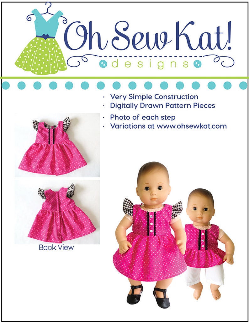 Doll Clothes Sewing Pattern for 15 Inch Baby Doll Clothes Etsy