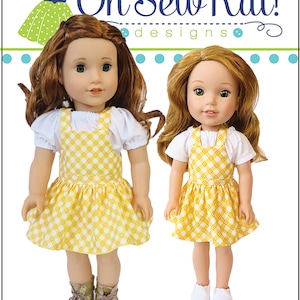 Baby Doll Clothes Sewing Pattern for 15 inch baby doll overalls sewing pattern Backyard Bibs Romper Shortalls Skirt PDF digital pattern image 10