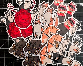 Stickerset "Cat in the bag"