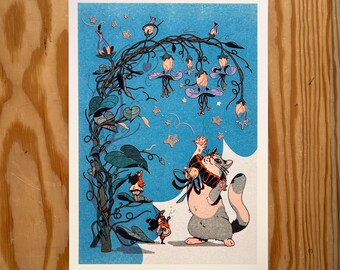 Kitty Garden - Cute Cat illustration by DominikG