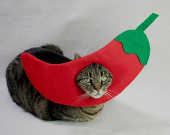 Chili Pepper Costume for Cats