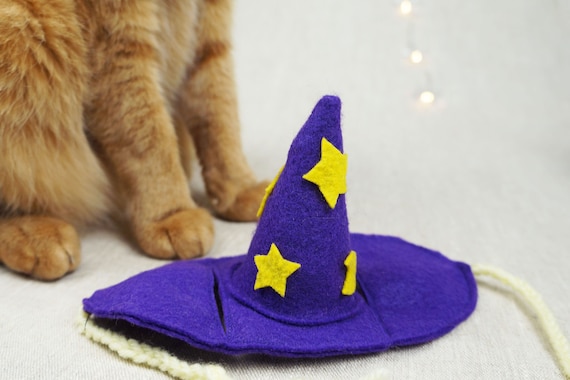 Purple Wizard Cat Hat Wizard Hat for Cat Wizard Hat for 