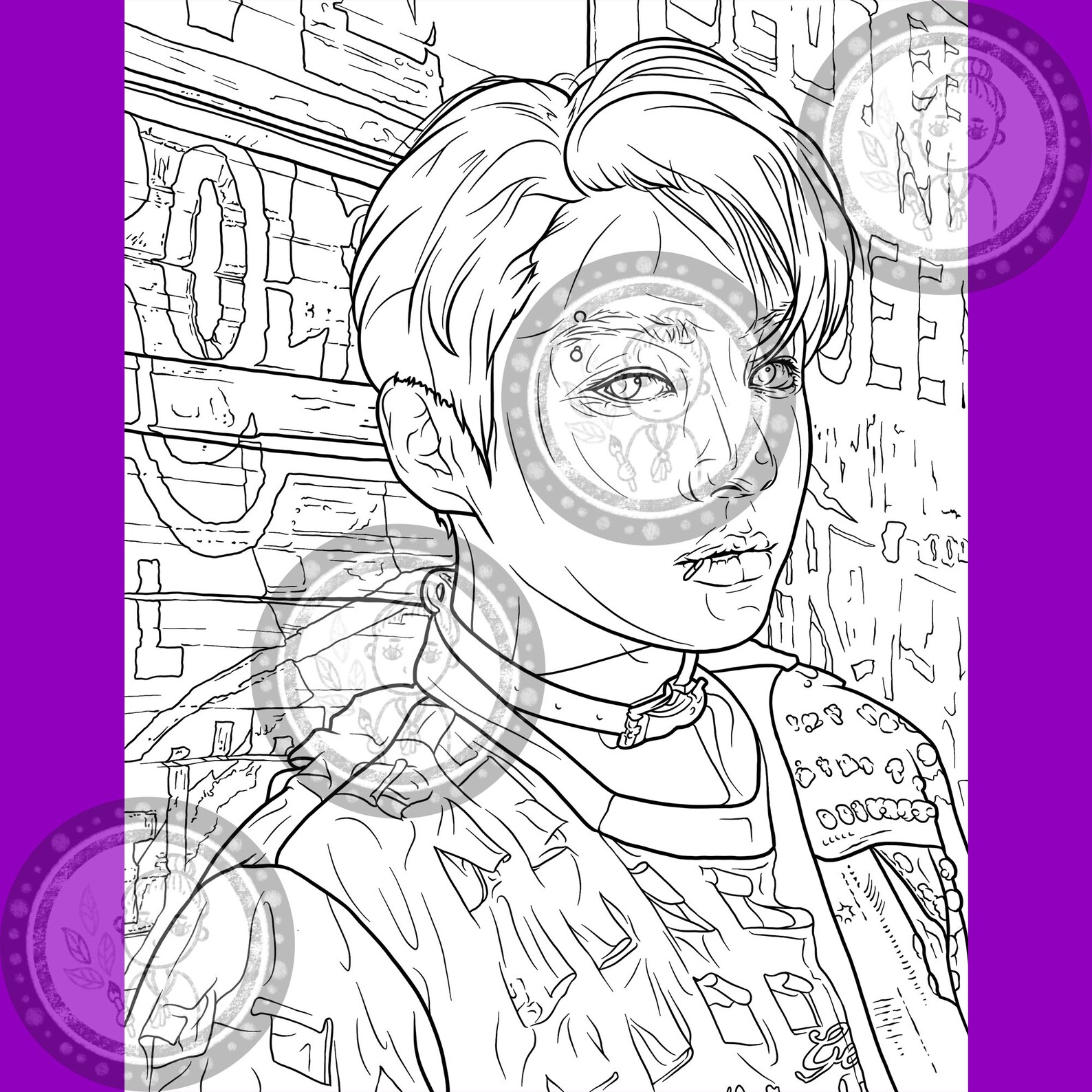 BTS Coloring Book _7 Printable Coloring Pages_hand Drawing_all Members ...