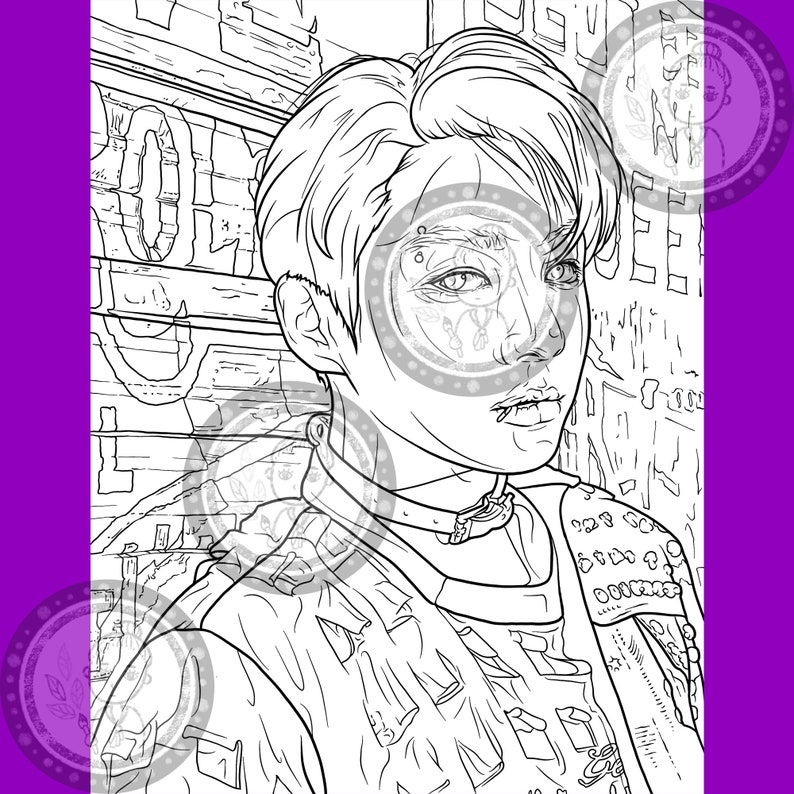 BTS Coloring Book _7 Printable Coloring Pages_hand Drawing_all Members ...