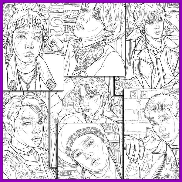 Bts Drawing - Etsy
