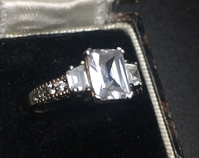 Vintage Engagement Ring, Vintage Silver Engagement Ring, Engagement Ring, Bridal Jewellery, Wedding Ring, Sterling Silver.