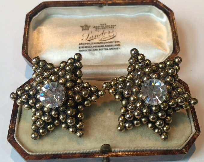 Vintage Star Earrings, fabulous statement earrings