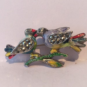 Vintage Bird Brooch, Bird Brooch, Marcasite Bird Brooch, Bird Jewellery, Animal Jewellery, divine piece.