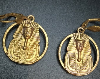 Vintage Egyptian revival Earrings with fantastic rare design