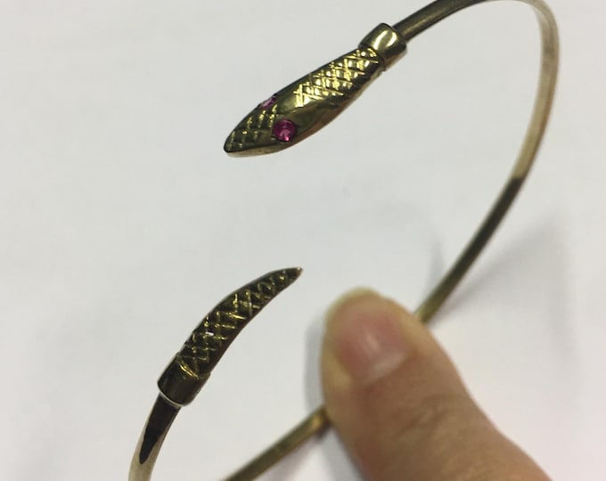 Vintage Gold 9 Ct Gold Snake Bangle, Snake Jewellery, 9 Ct Gold Snake Bangle, Snake Jewellery, Snake Bracelet, Snake Bangle.