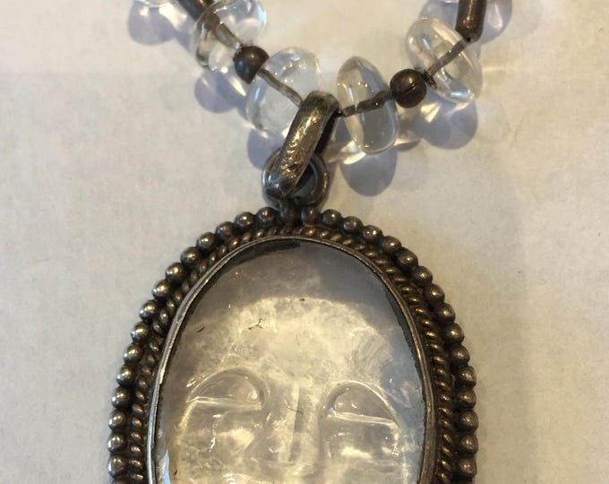 Vintage Man in the Moon Pendant necklace,  Man in the Moon Jewellery