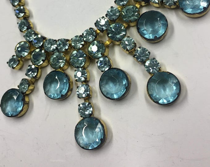 Vintage Costume Necklace, Vintage Necklace, Rhinestone Necklace, Vintage Jewellery, rare Costume Jewellery