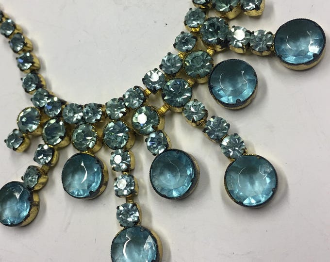 Vintage Costume Necklace, Vintage Necklace, Rhinestone Necklace, Vintage Jewellery, rare Costume Jewellery