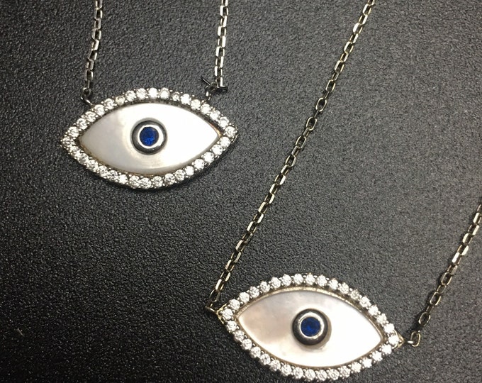 Vintage Eye Necklace and Bracelet, Sterling silver set, Eye Bracelet, Eye  Necklace, Eye Jewellery, Exquisite rare set.