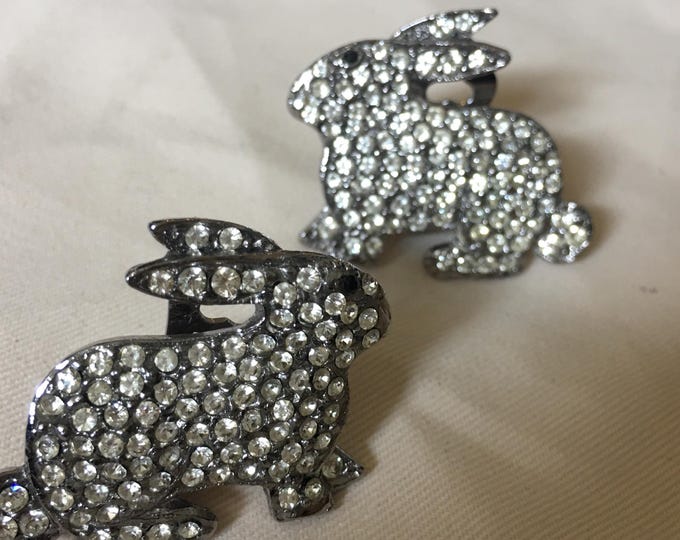 Vintage Rabbit Earrings, Butler and Wilson Rabbit earrings, rare fabulous pair