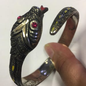 Vintage Snake Bangle, Snake Jewellery, Snake bracelet, very rare divine statement piece.