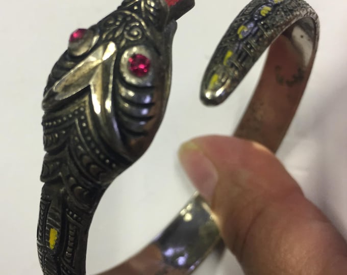 Vintage Snake Bangle, Snake Jewellery, Snake bracelet, very rare divine statement piece.