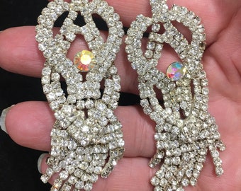 Vintage statement Earrings, Rare Costume Earrings, fabulous pair