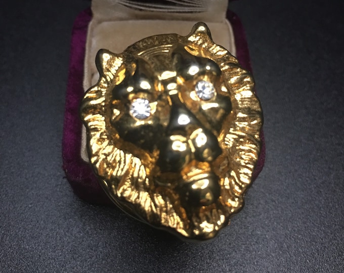 Vintage Panther Scarf Ring, Panther Ring, Vintage Scarf Ring, Panther jewellery, rare design piece