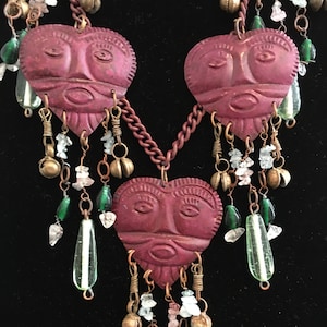 Vintage face necklace, Face Jewellery, Face Necklace, divine rare design piece.
