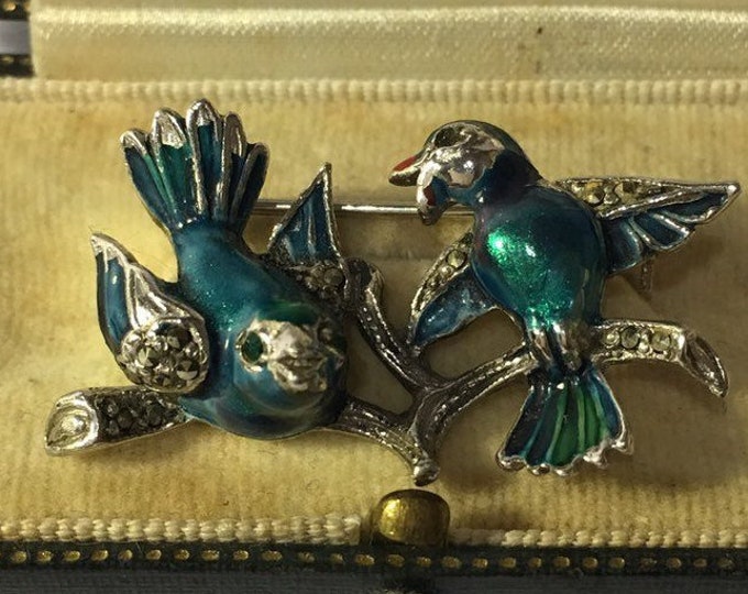 Vintage Bird Brooch, Marcasite bird brooch, Vintage Bird brooch, bird pin, Bird Jewellery, Bird design Pin, Bird design brooch, exquisite