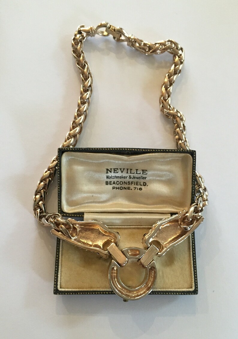 gold panther necklace Gold Panther Necklace divine piece. Panther Necklace Vintage Panther Necklace Panther Jewellery