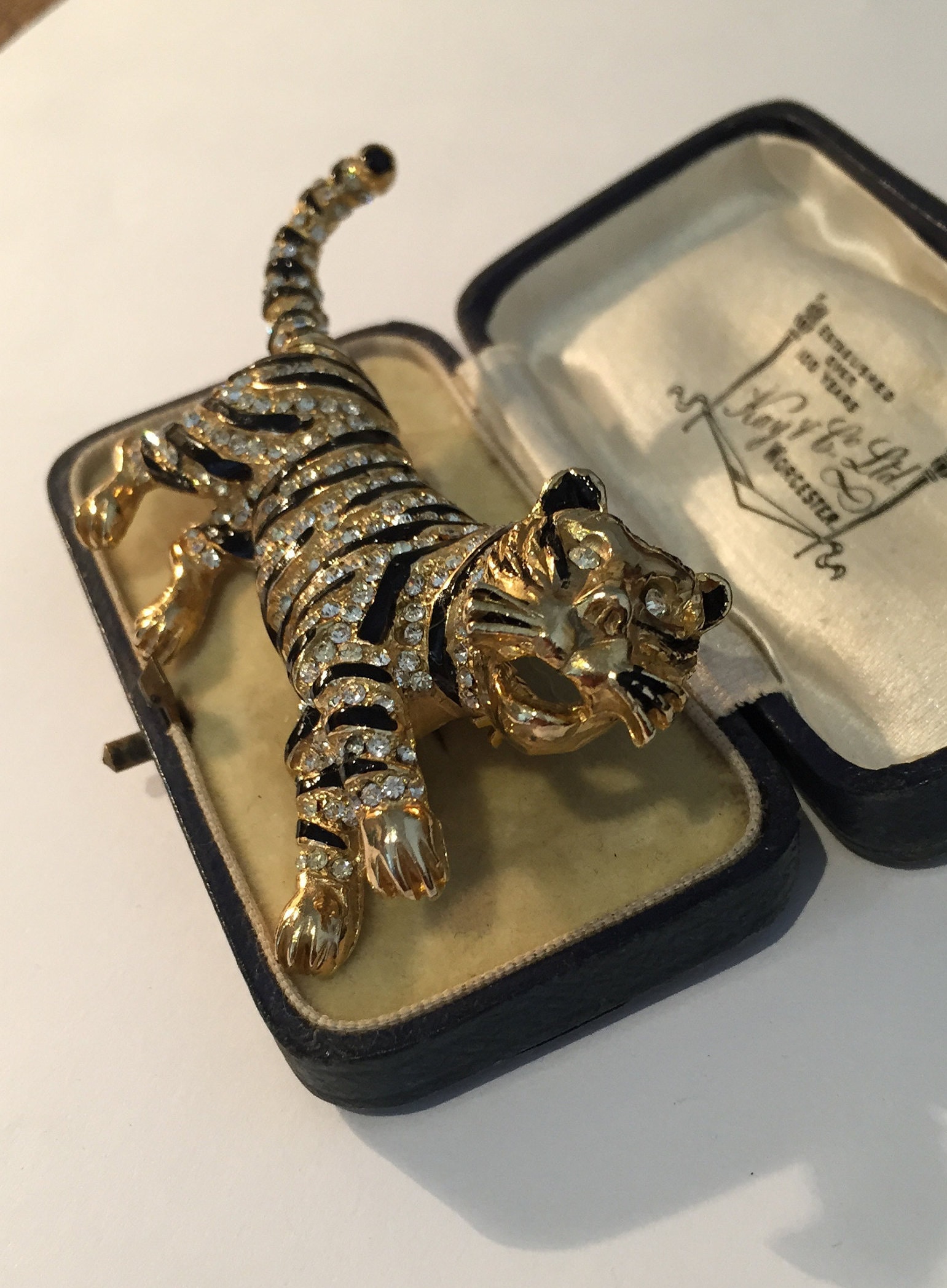 Hattie carnegie tiger brooch best sale