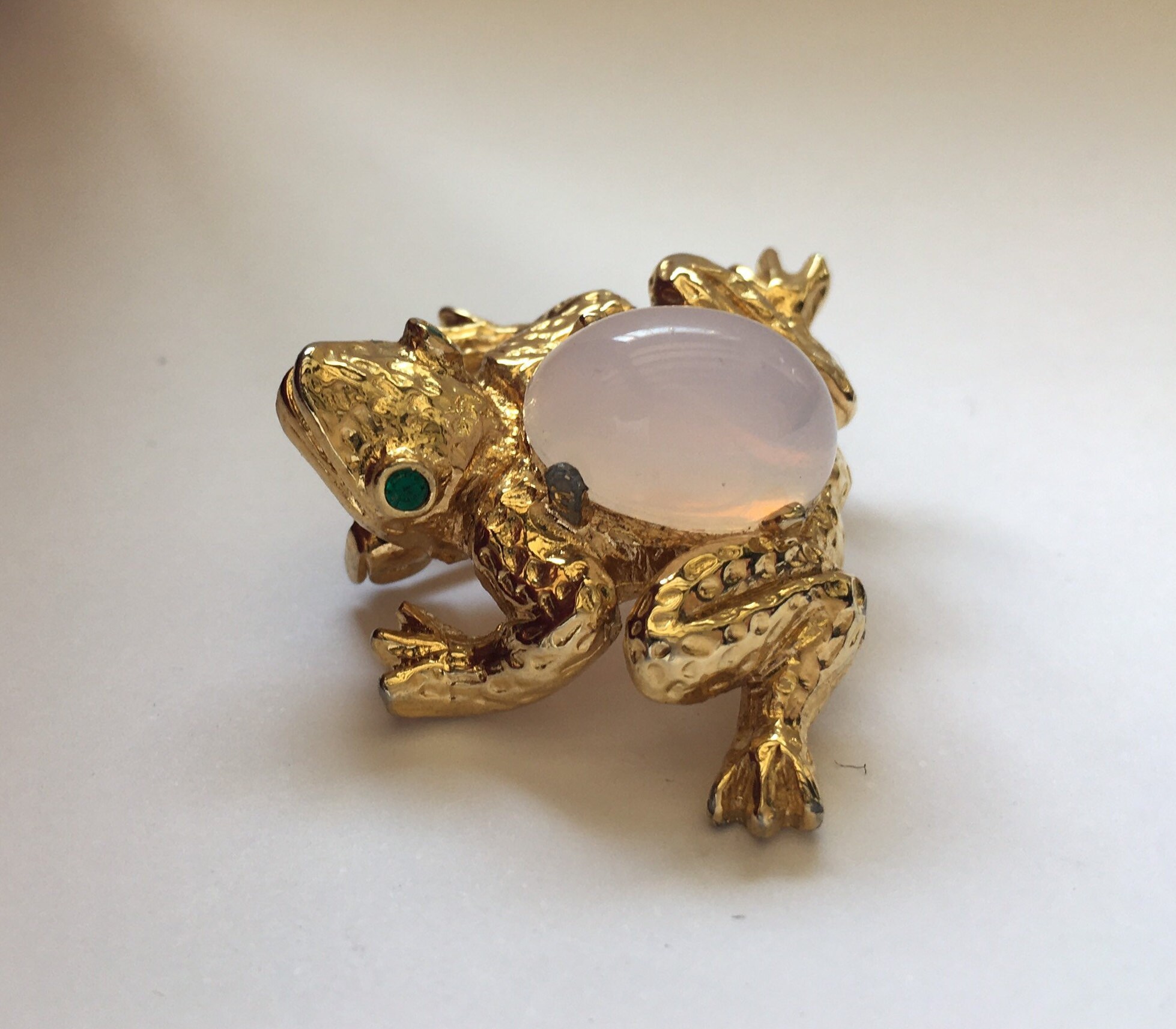 Vintage Frog Brooch, Gold Frog Brooch, Frog Jewellery, Frog Pin