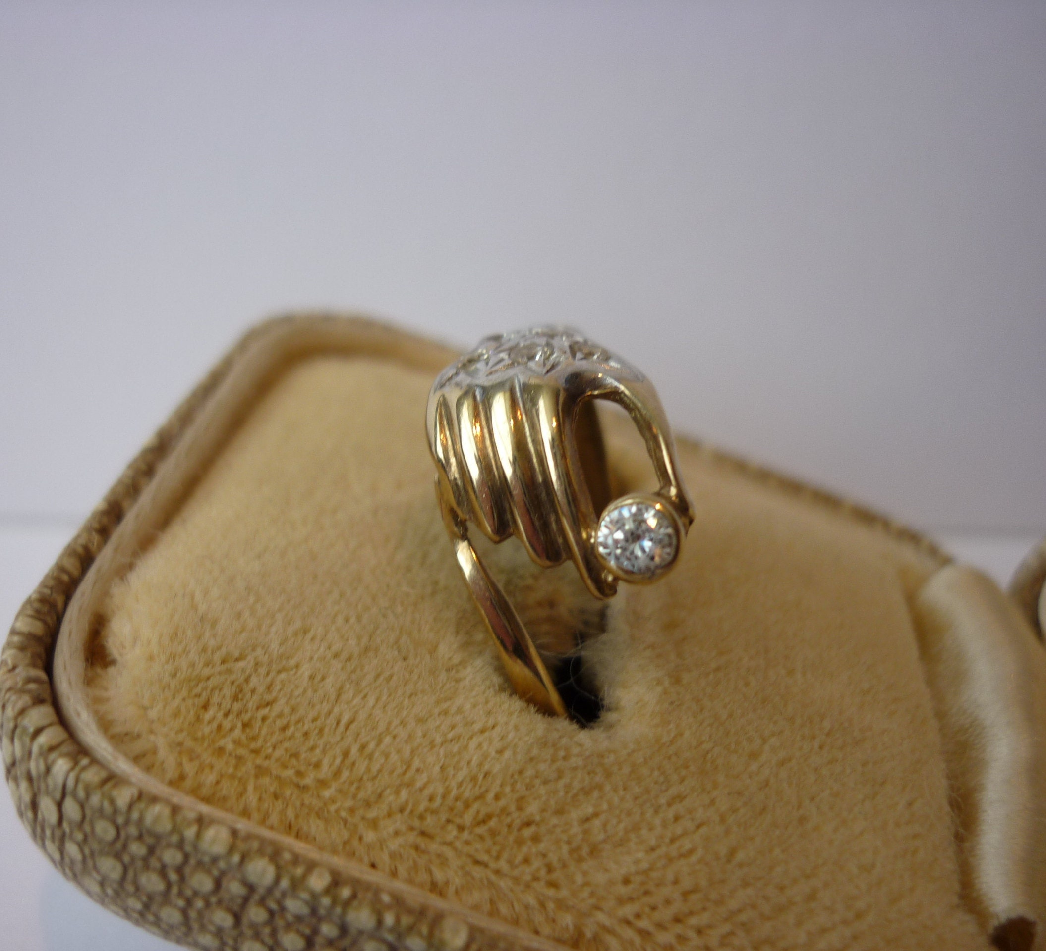 Vintage Fede Ring Handring 9 Ct Gold Ring Handschmuck Etsy