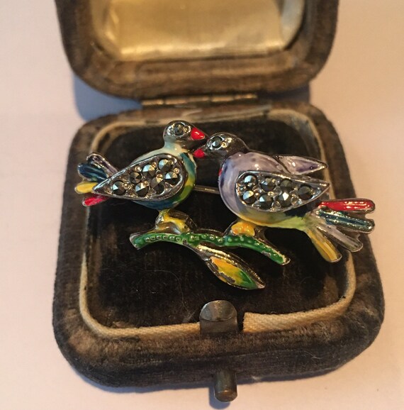 Vintage Bird Brooch, Bird Brooch, Marcasite Bird B