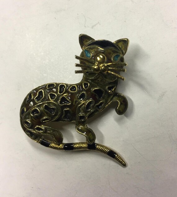 Donna Uomo Vintage squiso gatto farfalla spilla di