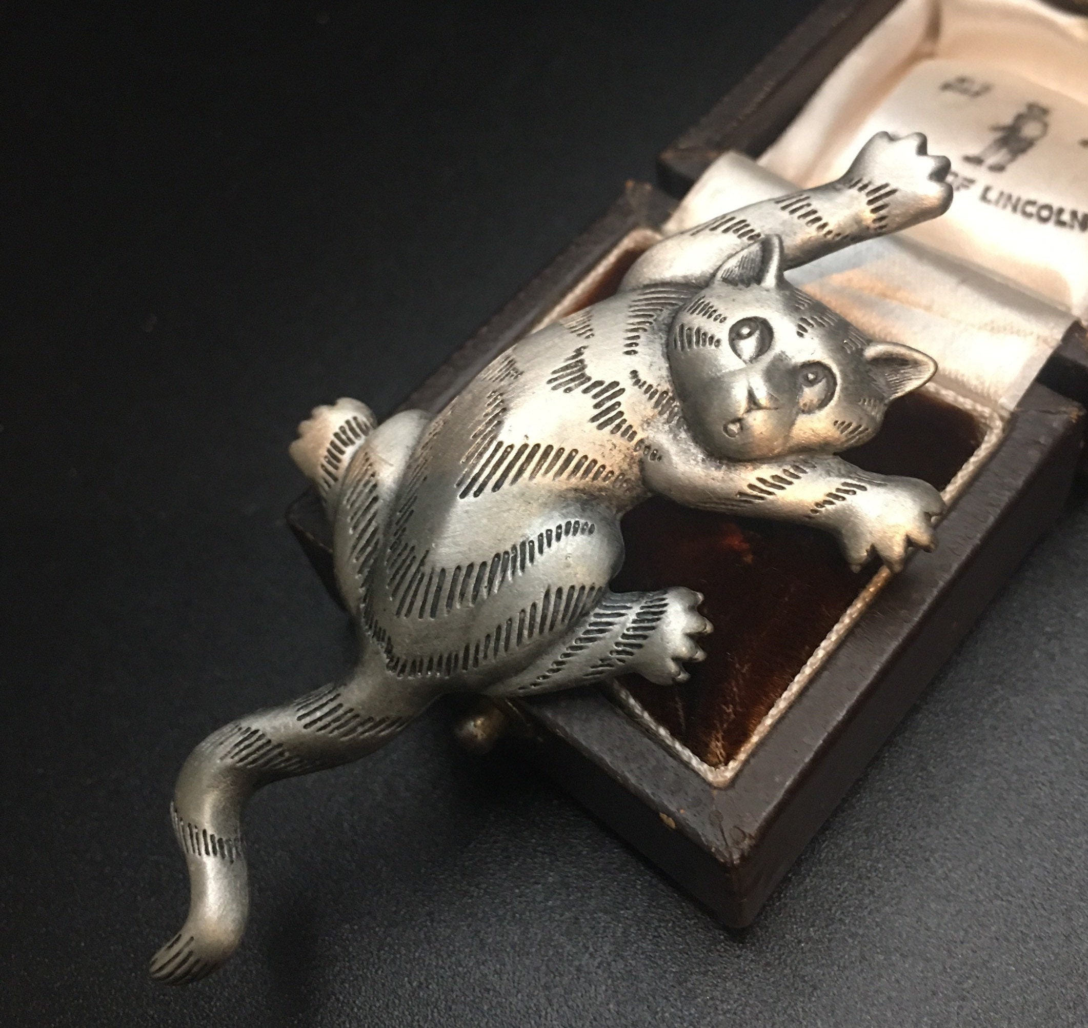 Vintage Cat Brooch Cat Brooch Cat Jewellery Rare Cat Etsy