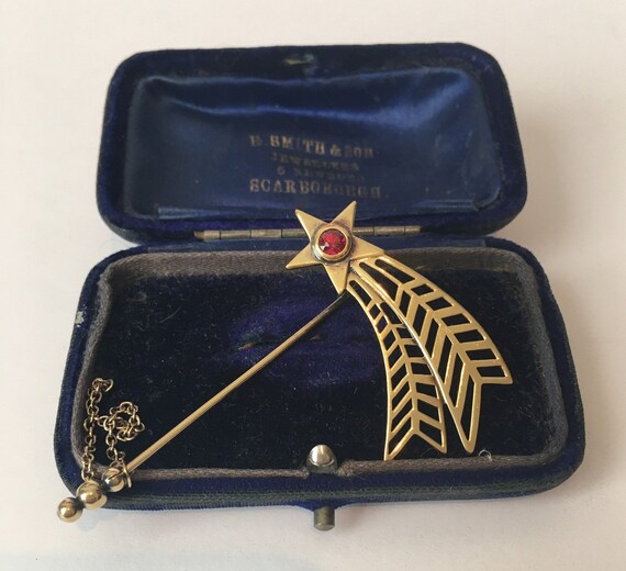 Vintage Brooch, Gold Star Brooch, Vintage Jeweller