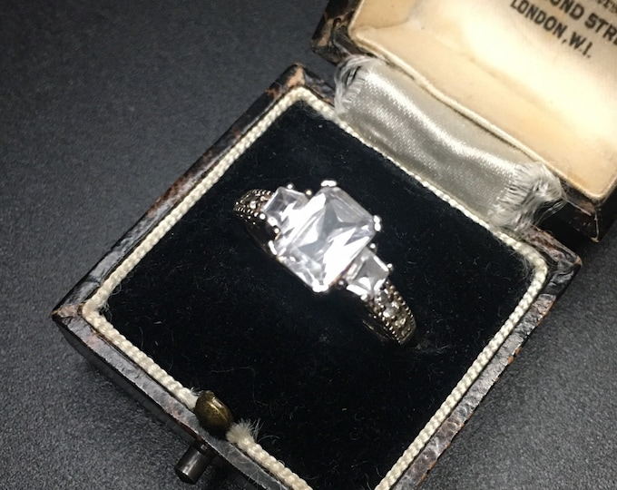 Vintage Engagement Ring, Vintage Silver Engagement Ring, Engagement Ring, Bridal Jewellery, Wedding Ring, Sterling Silver.