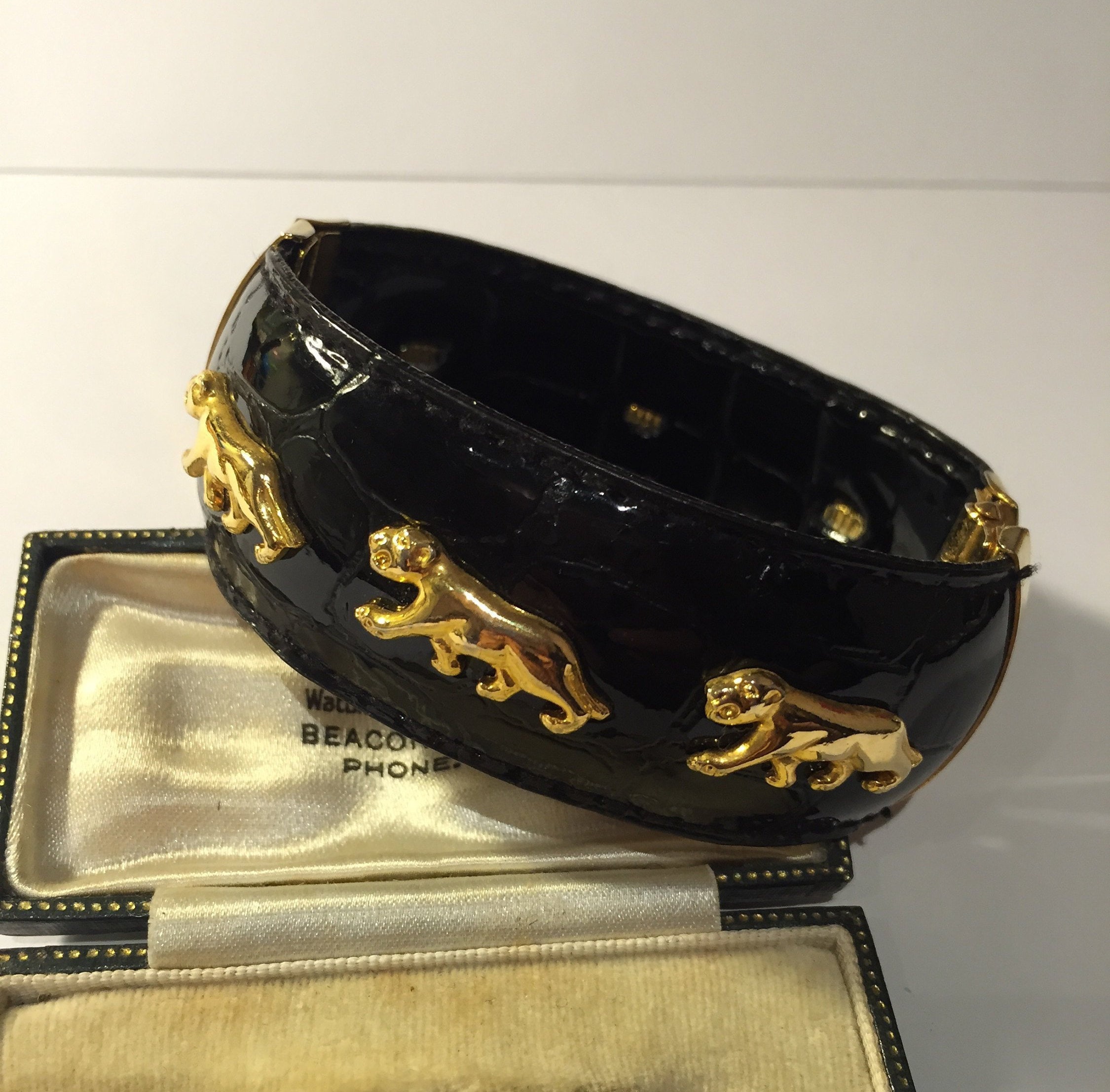 Panther Bracelet, Vintage Panther Bracelet, Gold Panther Bracelet