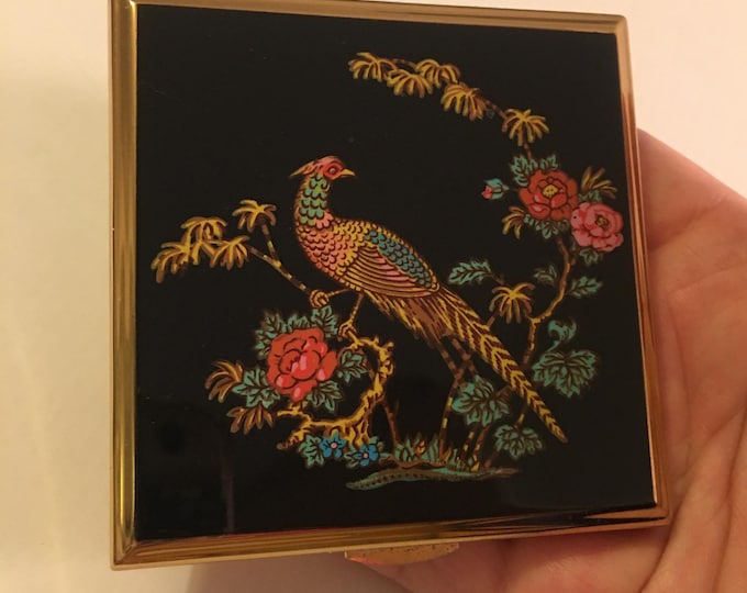 Vintage Compact, Stratton Compact, Vintage Bird Compact, Stratton, beautiful piece.