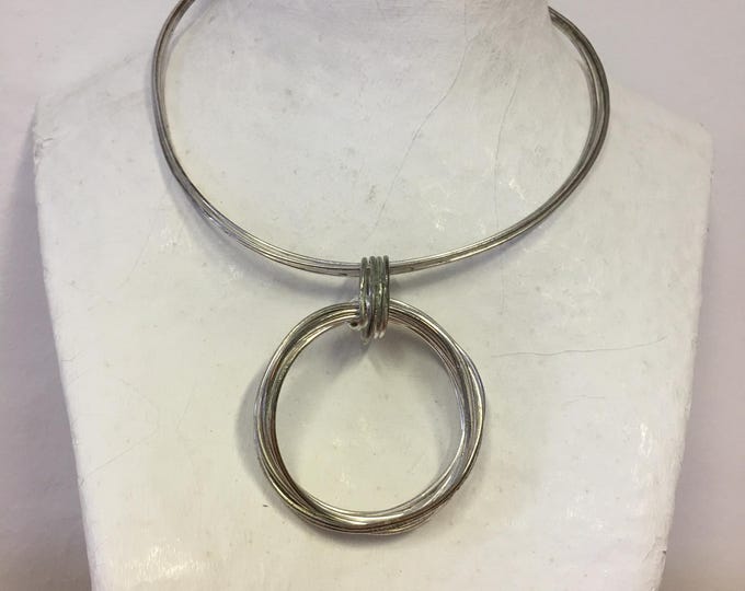 Vintage Modernist Necklace, Vintage Abstract Necklace, Vintage rare Jewellery, divine statement piece.
